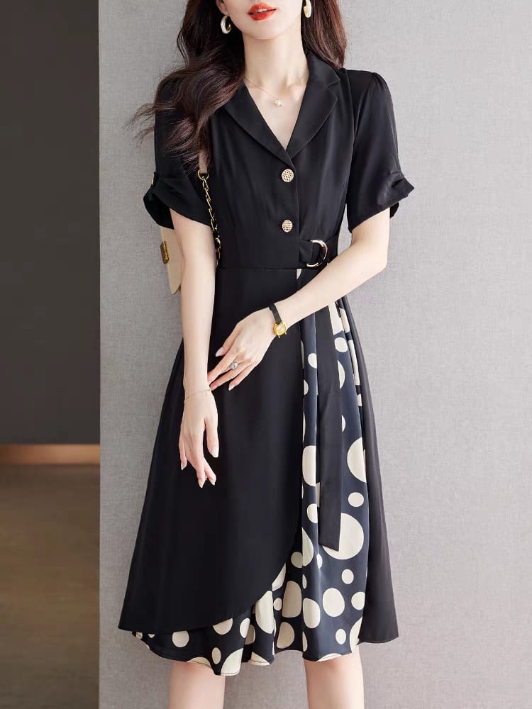 High-end women's dress summer short-sleeved 2024 new style