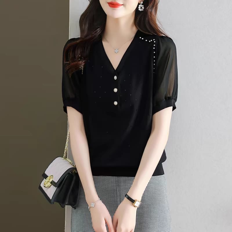 chiffon short sleeve women's summer sweater