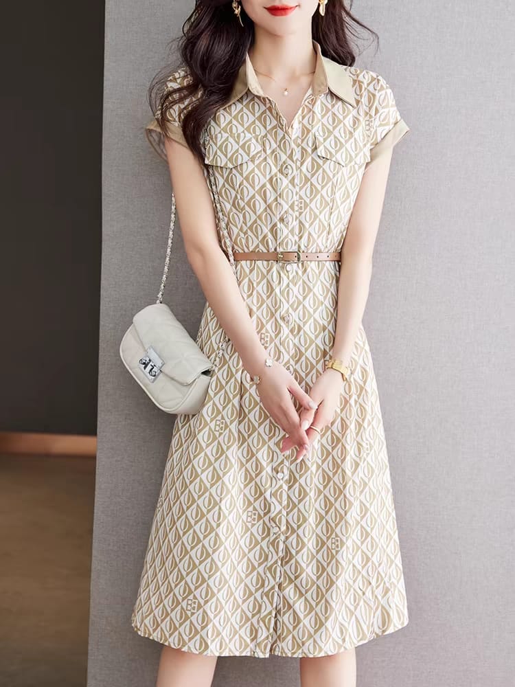 High-end dress women's 2024 summer new style waist