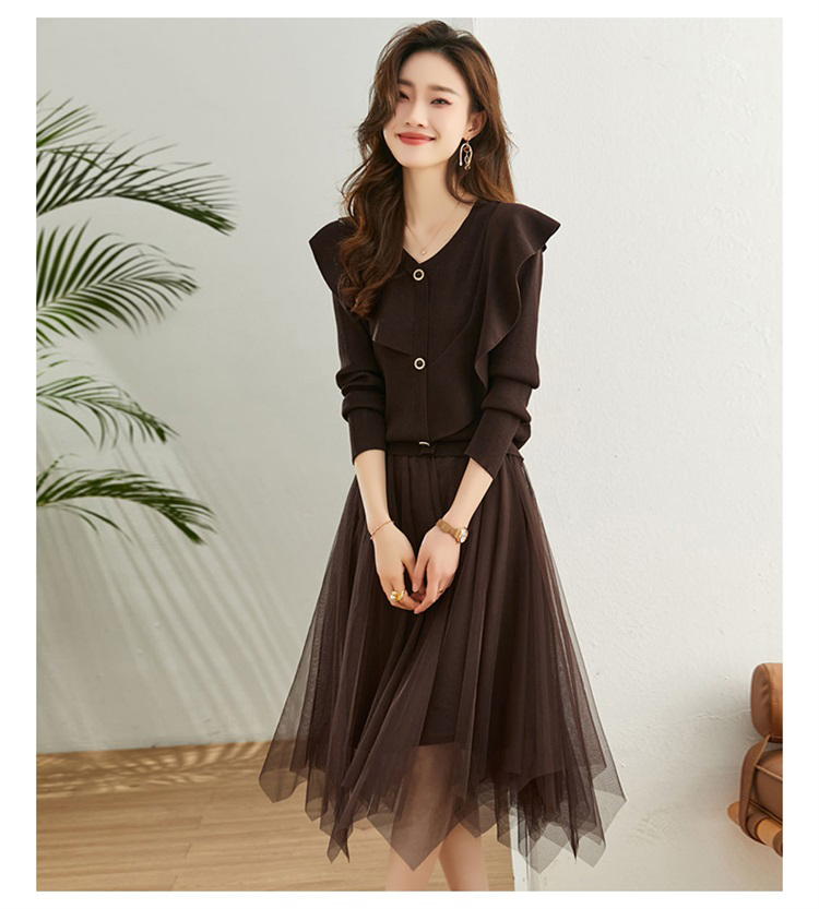New two-piece French dress early spring temperament small fragrance set