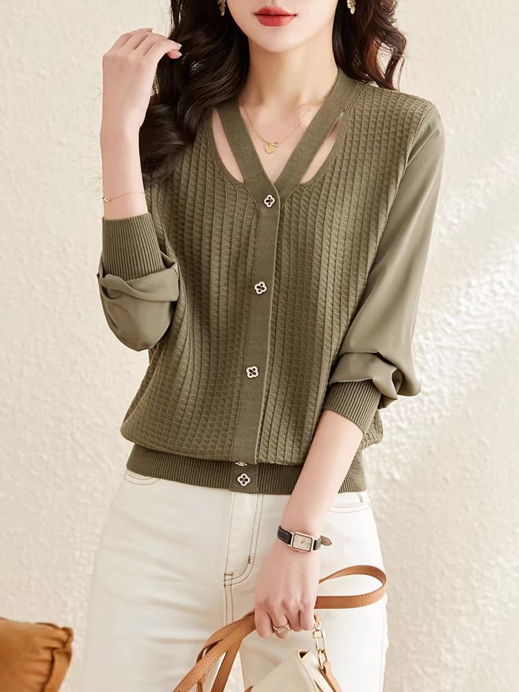 New style of knitted women's long sleeve spring and summer clothing