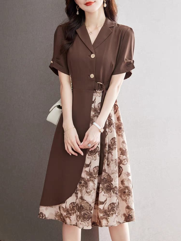 High-end women's dress summer short-sleeved 2024 new style