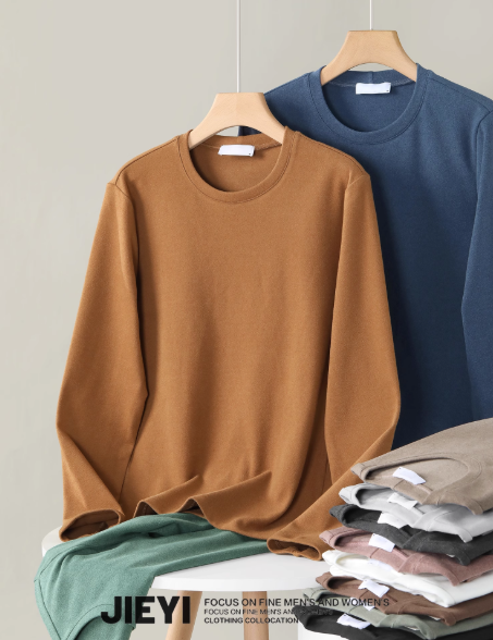 Cationic heating long sleeved versatile casual autumn and winter velvet solid co