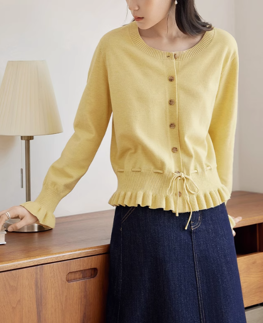 Super Beautiful Soft Sticky Knitted Sweater Autumn Fat MM Waist Sweater Cardigan